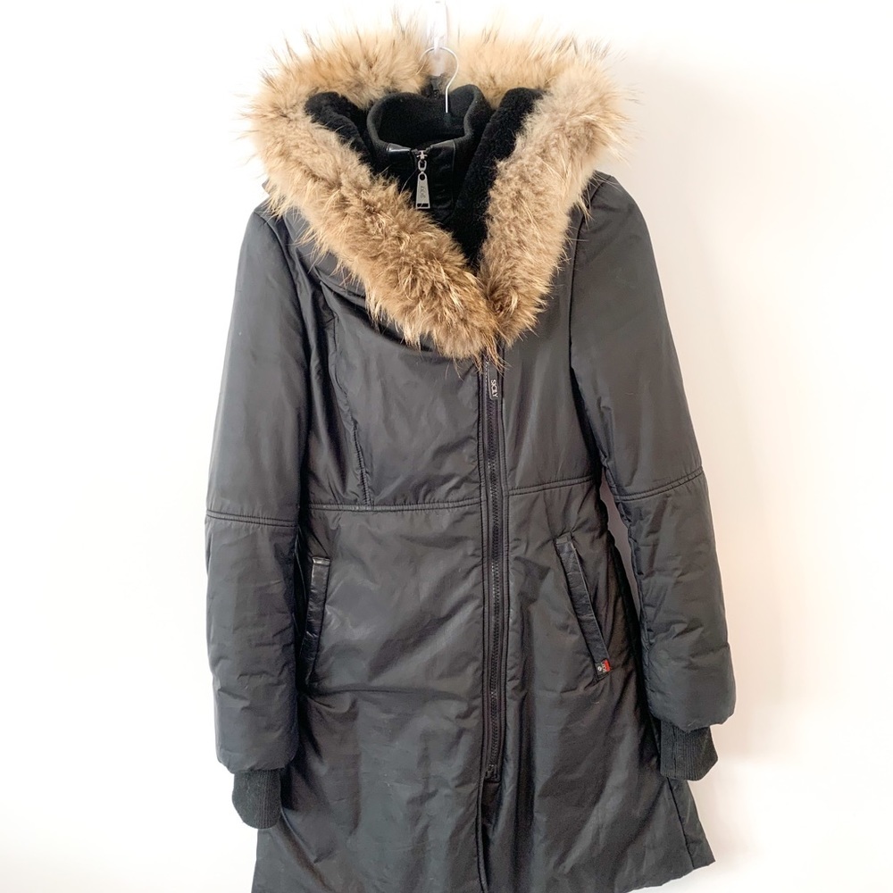 Sicily Clothing Black w/ Fur Emma Winter Jacket Size Small